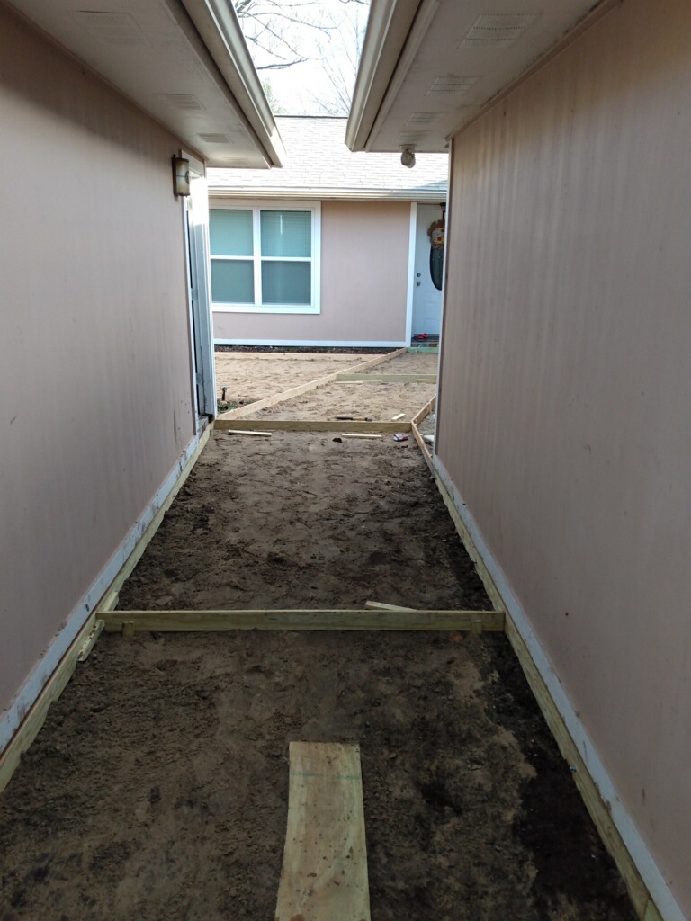 BEFORE - Concrete Patio & Walkway Installation in Crosby, TX