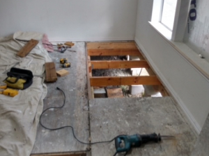 DURING - Flooring Repair in East Houston, TX